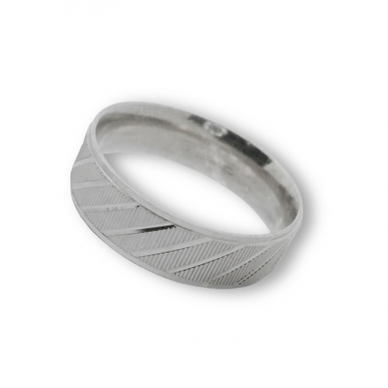 ALIANÇA PRATA RODEADA