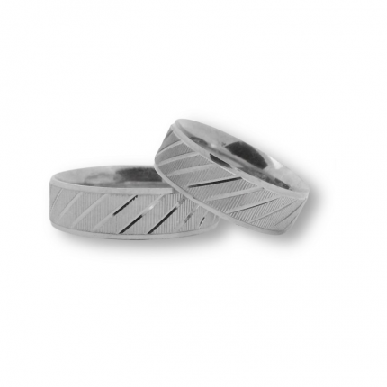 ALIANÇA PRATA RODEADA