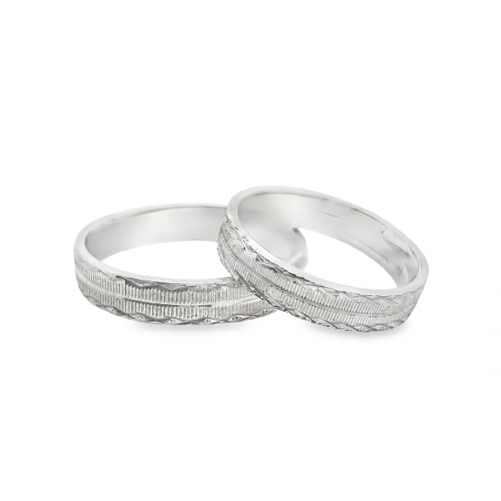 ALIANÇA PRATA RODEADA