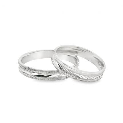 ALIANÇA PRATA RODEADA