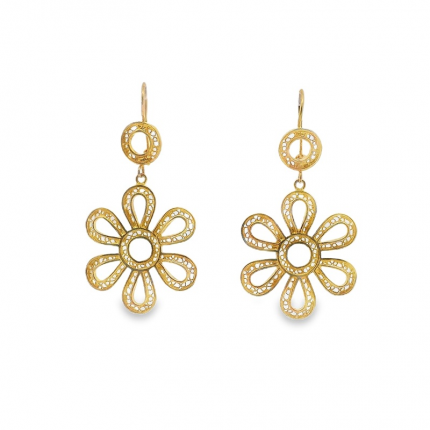 BRINCOS PRATA DOURADA OU RODEADA