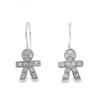 BRINCOS PRATA RODEADA