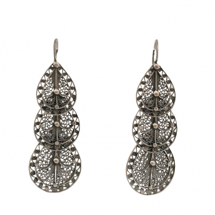 BRINCOS PRATA ENVELHECIDA