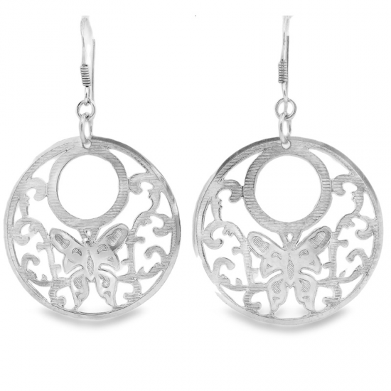 BRINCOS PRATA RODEADA