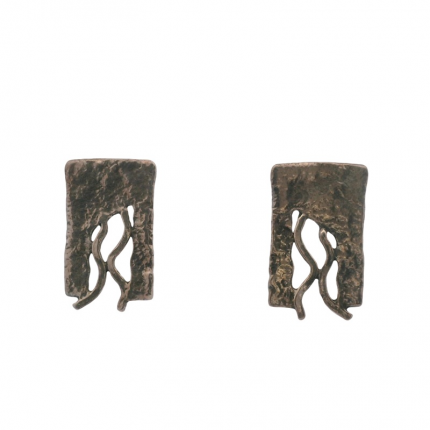 BRINCOS PRATA OXIDADA