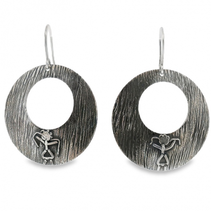 BRINCOS PRATA ENVELHECIDA