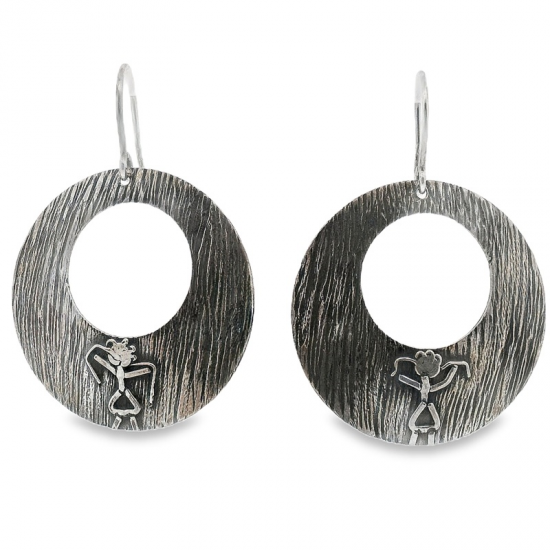 BRINCOS PRATA ENVELHECIDA