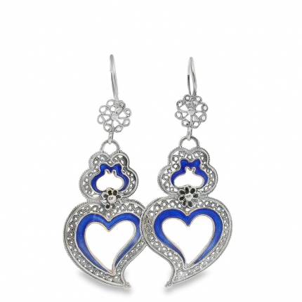 BRINCOS PRATA OXIDADA FILIGRANA