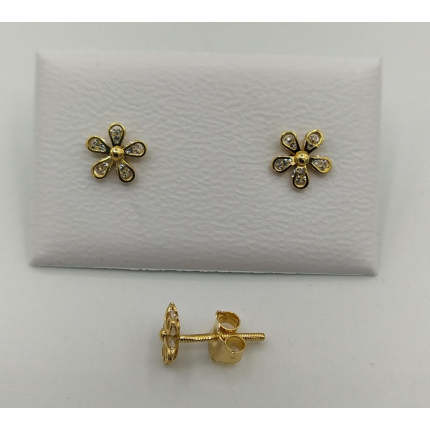 BRINCOS OURO AMARELO 19K CRIANÇA