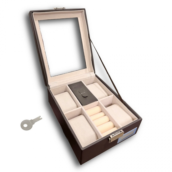 PORTA RELOGIOS PRATA BILAMINADA