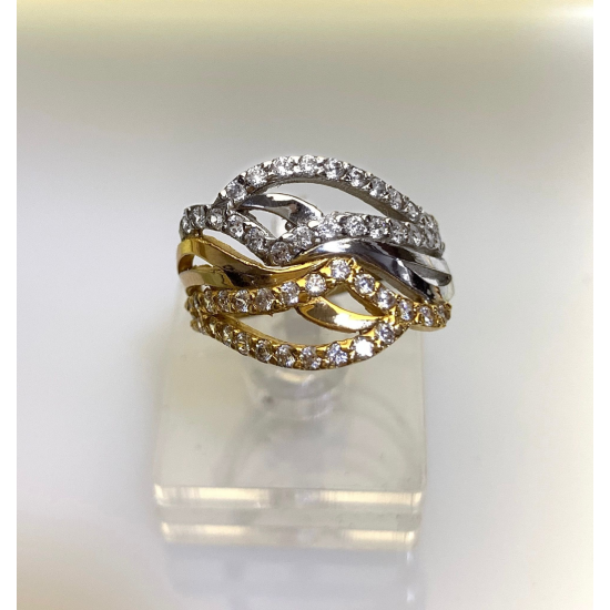 ANEL BICOLOR OURO 19K ANEL BICOLOR OURO 19K