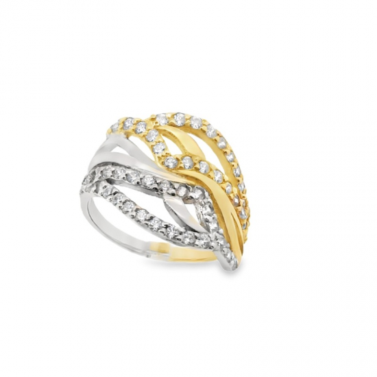 ANEL BICOLOR OURO 19K