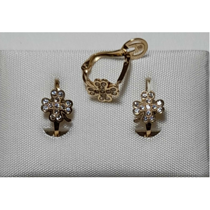 BRINCOS OURO AMARELO 19K CRIANÇA