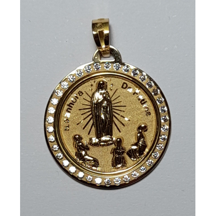 MEDALHA OURO AMARELO 19K