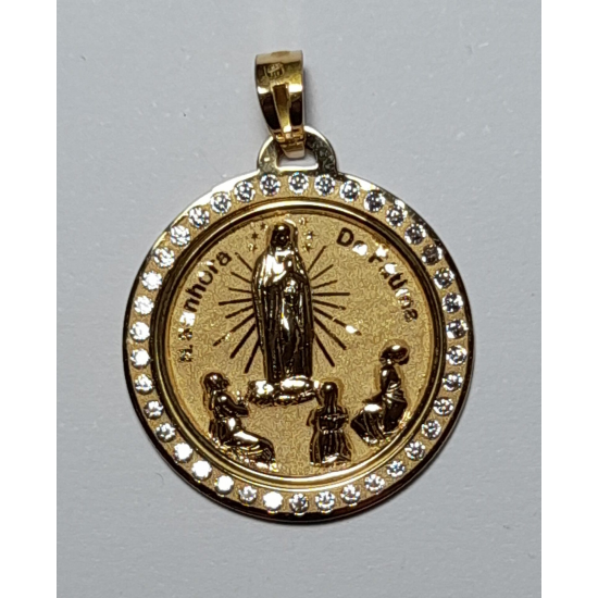 MEDALHA OURO AMARELO 19K