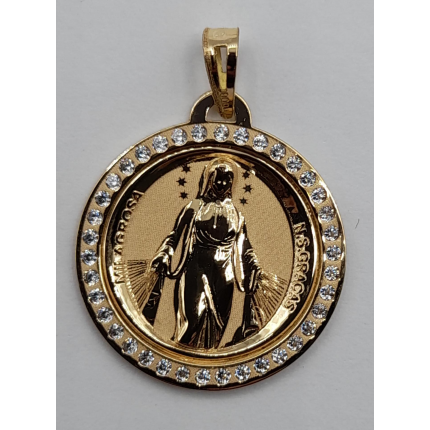 MEDALHA OURO AMARELO 19K