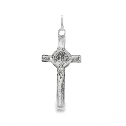 CRUCIFIXO PRATA RODEADA