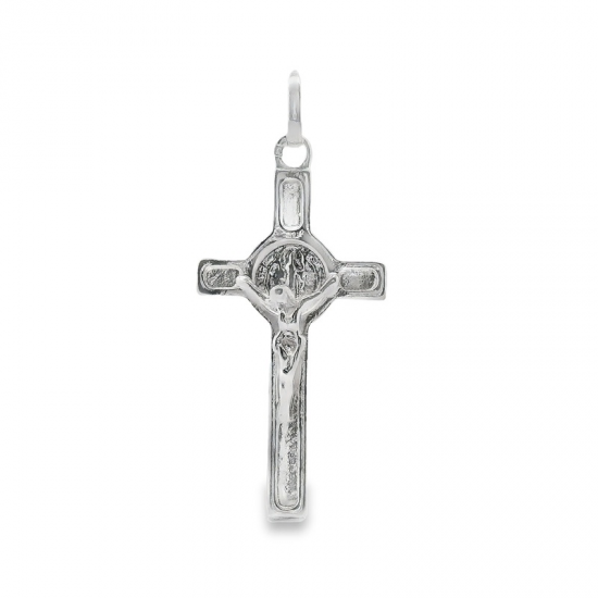 CRUCIFIXO PRATA RODEADA
