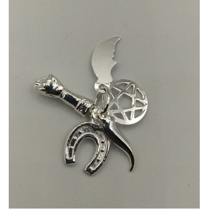 MEDALHA PRATA RODEADA