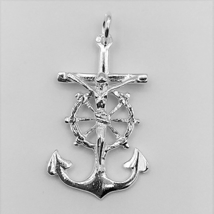 CRUCIFIXO PRATA RODEADA