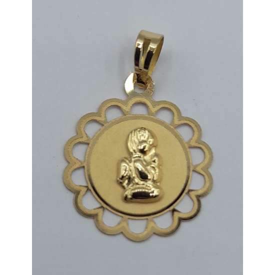 MEDALHA OURO AMARELO 19K