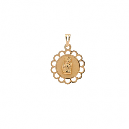 MEDALHA OURO AMARELO 19K