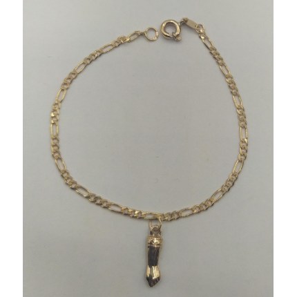 PULSEIRA OURO AMARELO 9K CRIANÇA