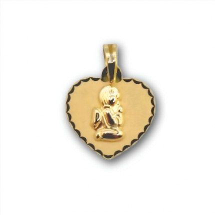 MEDALHA OURO AMARELO 19K