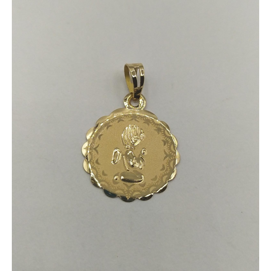 MEDALHA OURO AMARELO 19K