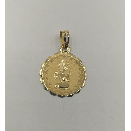 MEDALHA OURO AMARELO 19K