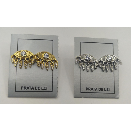 BRINCOS PRATA RODEADA OU DOURADA