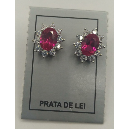 BRINCOS PRATA RODEADA BRINCOS PRATA RODEADA