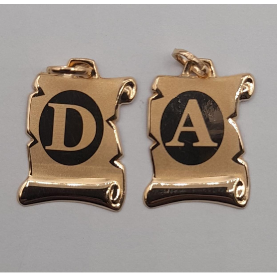 MEDALHA PERGAMINHO OURO AMARELO 19K MEDALHA PERGAMINHO OURO AMARELO 19K