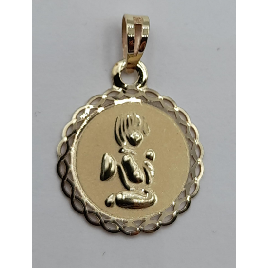 MEDALHA OURO AMARELO 9K