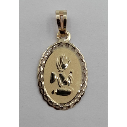 MEDALHA OURO AMARELO 9K