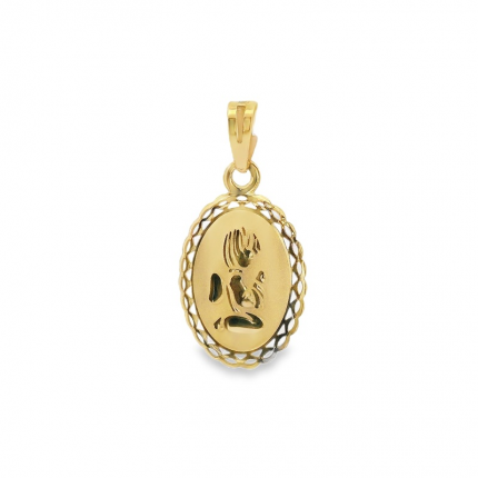 MEDALHA OURO AMARELO 9K