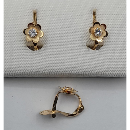 BRINCOS OURO AMARELO 19K CRIANÇA