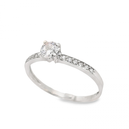 ANEL OURO BRANCO 9K