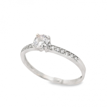 ANEL OURO BRANCO 9K