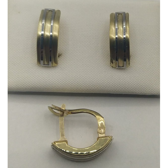 BRINCOS OURO BICOLOR 9K BRINCOS OURO BICOLOR 9K