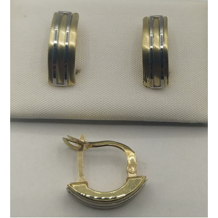 Brincos Ouro Bicolor 9k Brincos Ouro Bicolor 9k