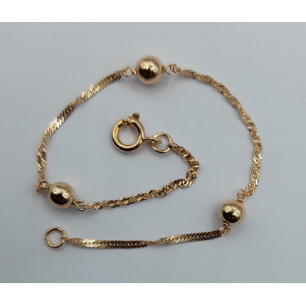 PULSEIRA OURO ROSE GOLD 9K