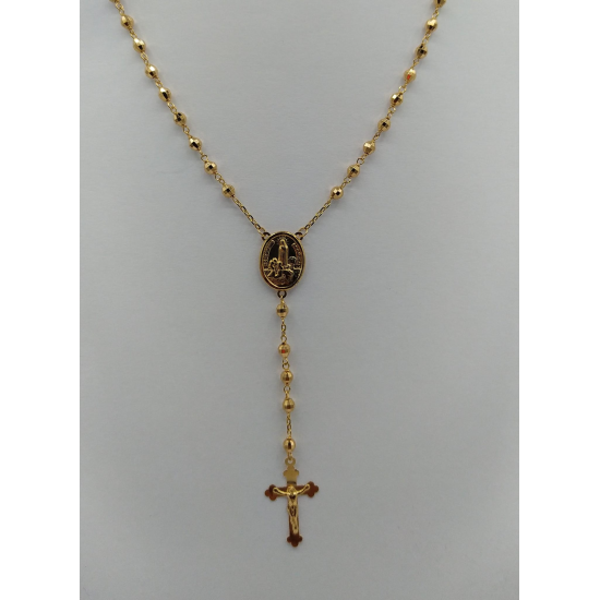 COLAR TERÇO OURO AMARELO 19K