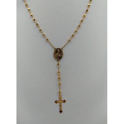 COLAR TERÇO OURO AMARELO 19K