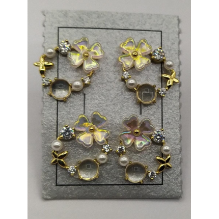 BRINCOS PRATA DOURADA