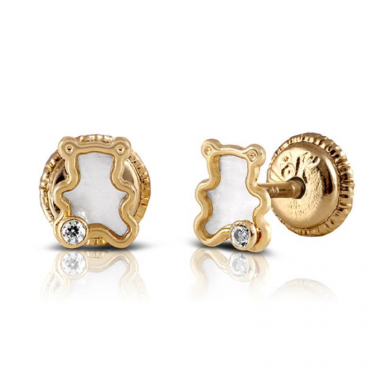 BRINCOS OURO AMARELO 9K CRIANÇA