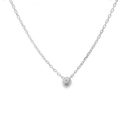 Colar Ouro Branco 19k