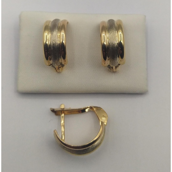 BRINCOS OURO BICOLOR 19K BRINCOS OURO BICOLOR 19K