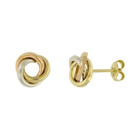 BRINCOS OURO TRICOLOR 19K BRINCOS OURO TRICOLOR 19K