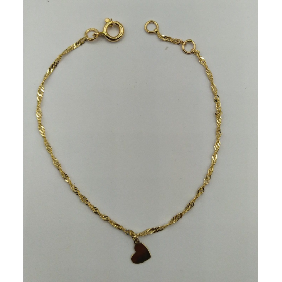 Pulseira Ouro Amarelo 9k Love Criança